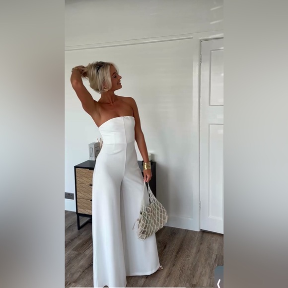 ZARA STRAPLESS LONG JUMPSUIT - Picture 5 of 15